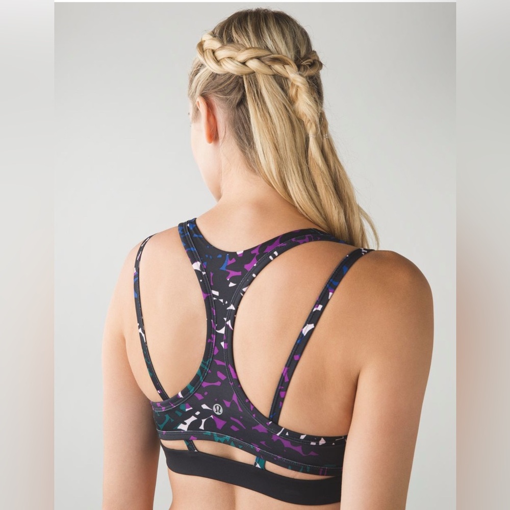Lululemon 4 Splendour Bra Shadow Wrap Multi / Black